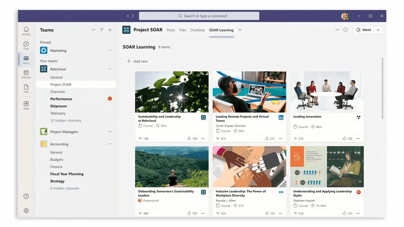 Microsoft Viva Learning in Microsoft Teams