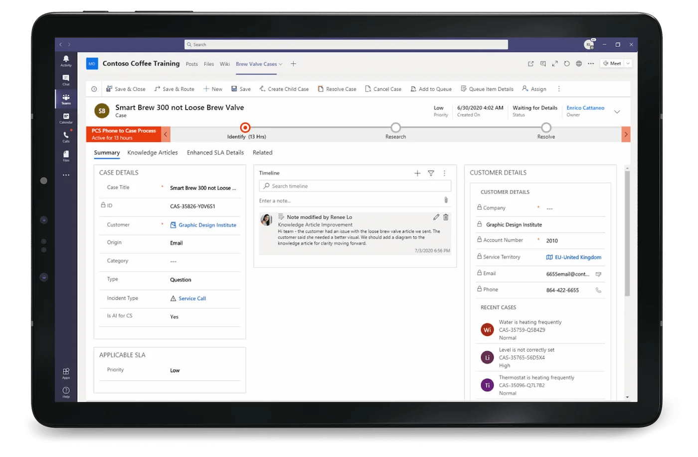 Dynamics 365 Customer Service and Microsoft Teams integration