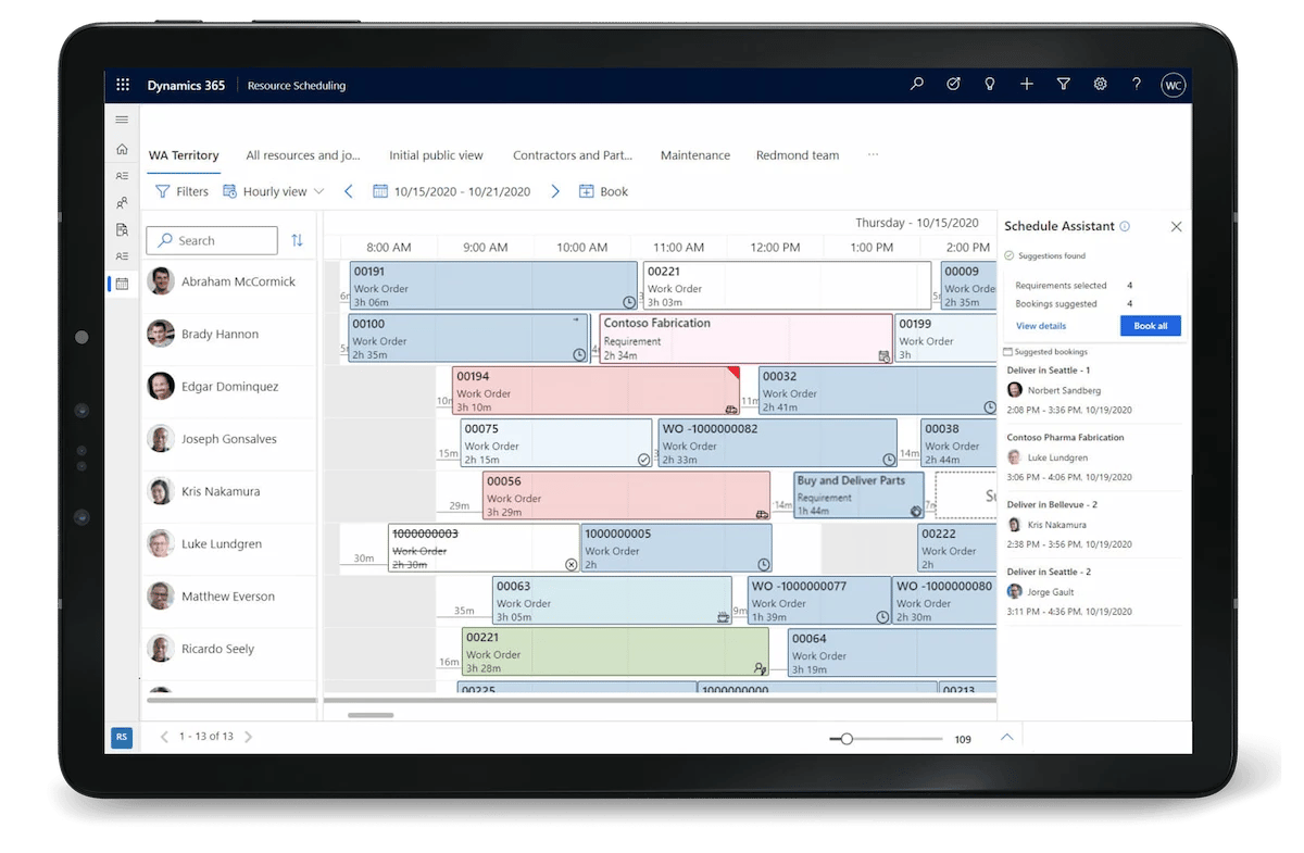 Dynamics 365 Field Service allows automated scheduling with AI