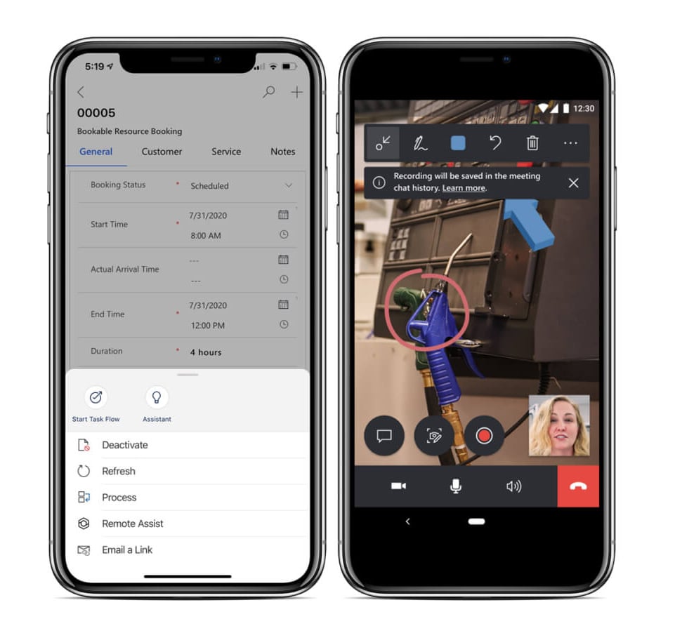 Dynamics 365 Field Service allows remote collaboration