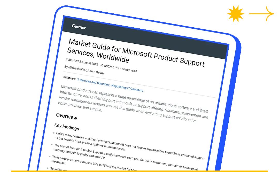 Definity First recognized in Gartner® 2022 Market Guide for Microsoft Product Support, Worldwide