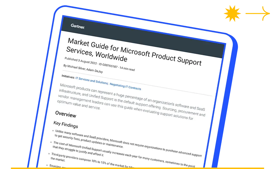 Definity First recognized in Gartner® 2022 Market Guide for Microsoft Product Support, Worldwide