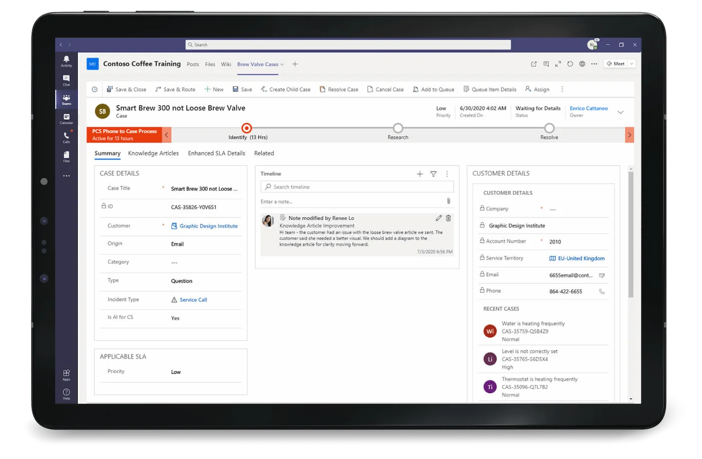 Dynamics 365 Customer Service and Microsoft Teams integration