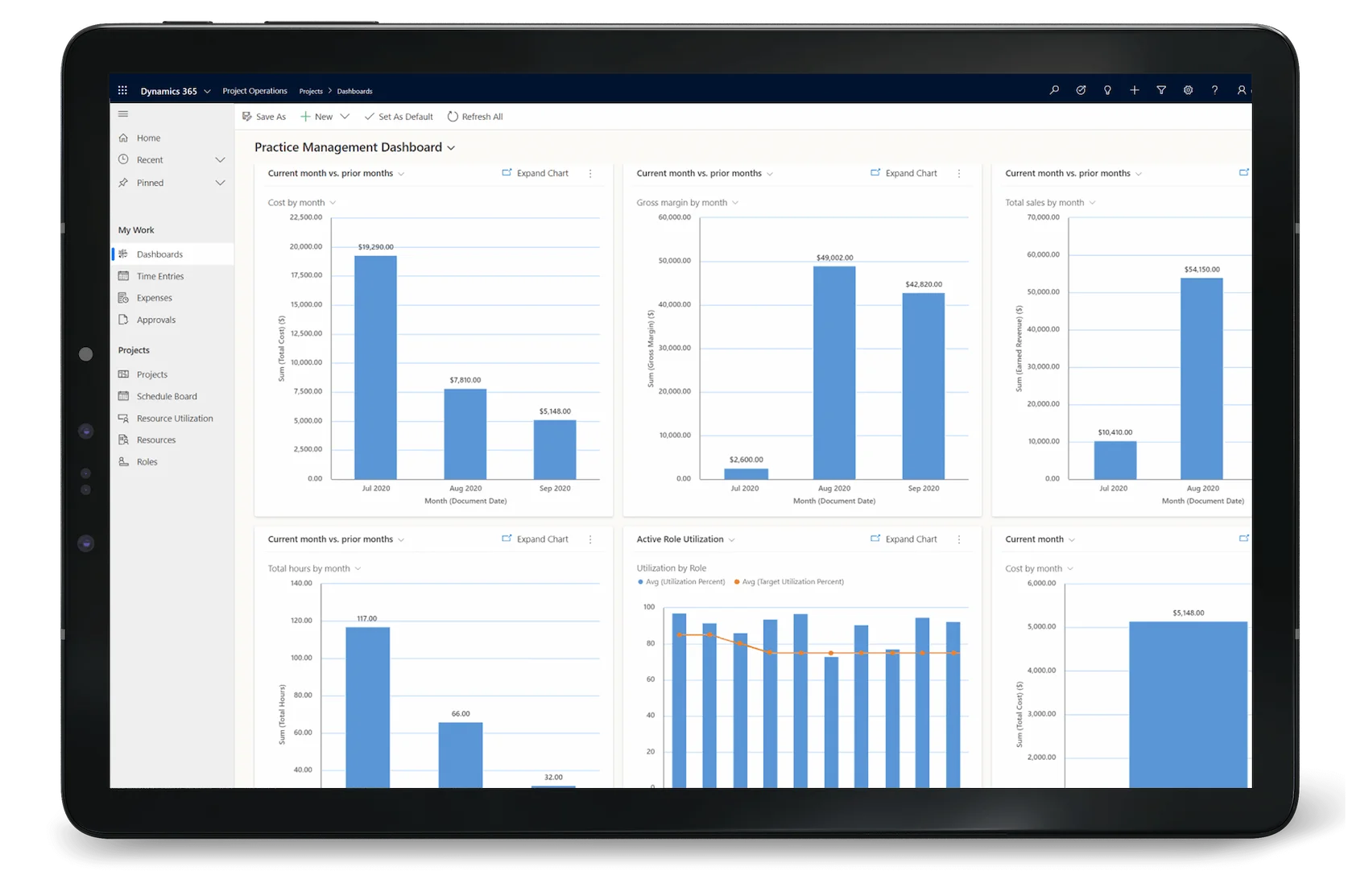 Visualize key insights with Dynamics 365 Project Operations